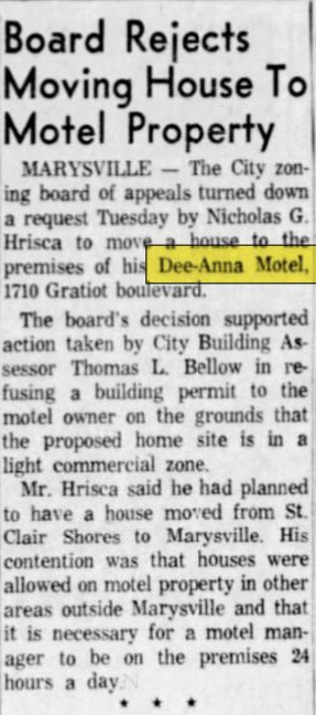 Dee-Anna Motel - Oct 1960 House Move Turned Down (newer photo)